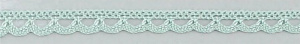 Мерсеризованное хлопковое кружево, 7 мм, цвет серо-бирюзовый. Арт 3174/8K