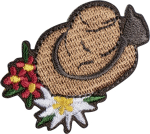 Термоаппликация "Шляпа с цветами". Арт 42939