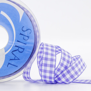 Лента с рисунком клетка SAFISA, 16(18) мм, 25 м, цвет 08, сиреневый. Арт 469-16мм-08             