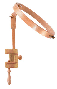 Пяльцы круглые с замком и креплением для стола, диаметр 25 см, высота обода 25 мм. Арт 263-8                   