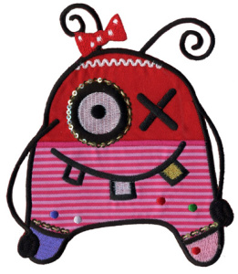 Термоаппликация HKM "Монстр розово-красный". Арт 31190/1SB