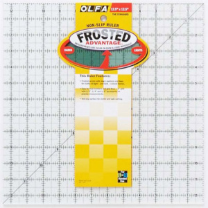 Линейка для пэчворка "Frosted", градация в дюймах, квадрат 12" х 12". Арт QR-12S