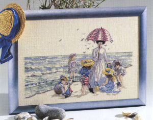 Набор для вышивания: "Семья на пляже". Арт 65102