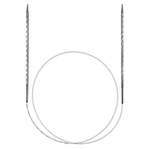 Спицы металлические круговые супергладкие c квадратным кончиком CONCEPT BY KATIA Cube №5, 100 см. Арт 718-7/5-100