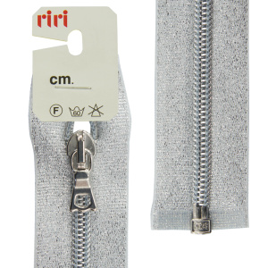 Молния спираль, на люрексной ленте, разъёмная 1 замок, 6 мм, 65 см, цвет серебристый. Арт 2518678/65/87001