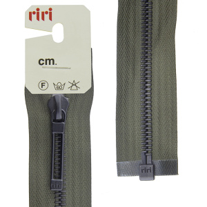 Молнии riri звено BI, слайдер STAB, разъёмная, 1 замок, 6 мм, 60 см, цвет 2816, темный хаки. Арт 3054592/60/2816