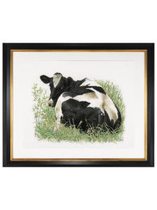 Набор для вышивания "Корова", канва лён 32 ct. Арт 452                     