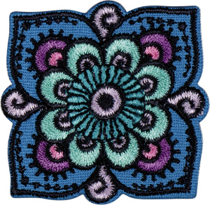 Термоаппликация "Цветочный орнамент зеленого цвета". Арт 43043