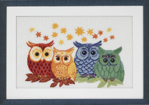 Набор для вышивания "Совы разных цветов". Арт 70-3303
