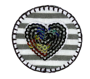 Термоаппликация HKM "Сердечко из пайеток". Арт 35387/1SB