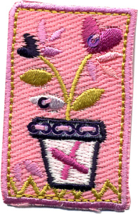 Термоаппликация HKM "Цветок в горшке". Арт 32884/1SB