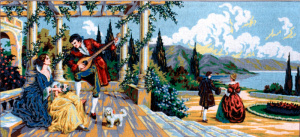 Канва жесткая с рисунком "Флирт". Арт B.1235                  