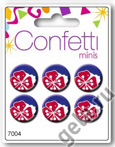 Пуговицы "Mini Confetti" Hibiscus Red. Арт 7004                    