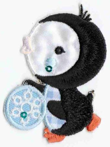 Термоаппликация HKM "Pinguin mit hellblauer Eiskugel". Арт 33224/1SB