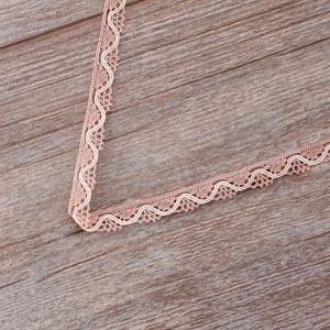 Мерсеризованное хлопковое кружево, 9 мм, розовый. Арт 2167/W4