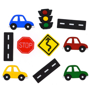 Набор пуговиц и/или декоративных элементов "Снова в дорогу". Арт 9355