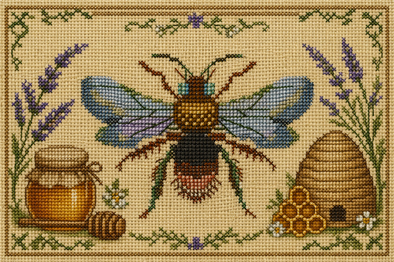 Схема для вышивания от Mirabilia «Шмель»