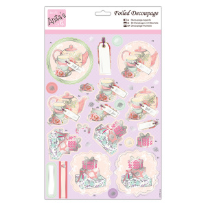 Бумага фольгированная с высечкой для создания объемных композиций (Папертоль) "Birthday Celebrations. Арт ANT169756