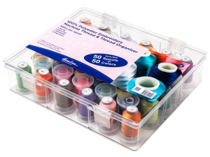 Набор нитей для машинной вышивки в органайзере, 50 катушек. Арт M3101.F1