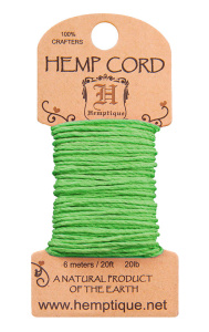 Шнур HEMPTIQUE на мини-блистере #20 - 1 мм, 6 м. Арт HMC20NG