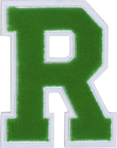 Термоаппликация "Буква R зеленая". Арт 43228