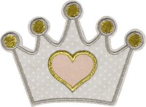 Термоаппликация "Корона с сердцем". Арт 42564