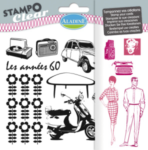 Набор прозрачных штампиков для оттисков "В 1960-е". Арт 04186