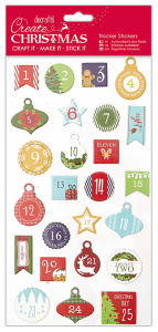 Набор стикеров "Новогодние цифры" Create Christmas, 25 шт. Арт PMA351804