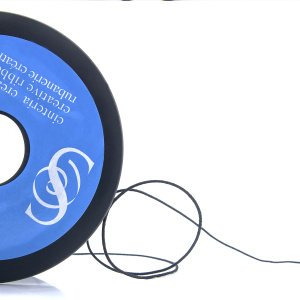 Резинка шляпная SAFISA, 1,3 мм, 25 м, цвет 01, черный. Арт 4730-1,3мм-01