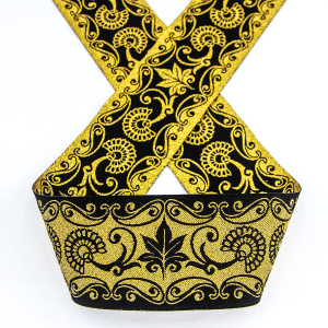 Лента жаккард SAFISA, 50 мм, 15 м, цвет 02. Арт 9124-50мм-02            