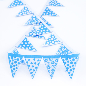 Лента жаккард "Флажки" SAFISA, 36 мм, 15 м, цвет 01. Арт 9201-36мм-01