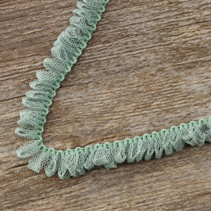 Тесьма декоративная, 17 мм, цвет светло-зеленый. Арт 2209/86