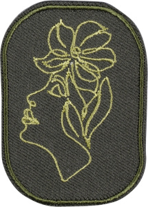 Термоаппликация "Зеленый цветочный бутон". Арт 43036