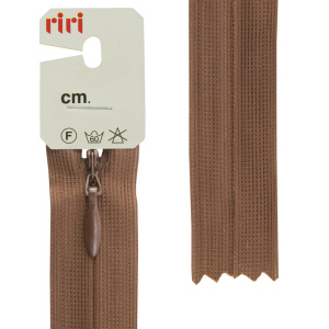 Молния потайная неразъемная, Т3, 40 см, цвет 2237, коричневый темный. Арт 6010917/40/2237         