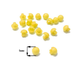 Пуговицы "Мини" круглые на ножке. Арт 28898/св.жел.
