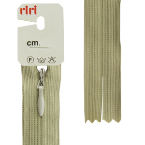 Молния потайная неразъемная, Т3, 50 см, цвет 2809, бежево-зеленый светлый. Арт 6010917/50/2809         