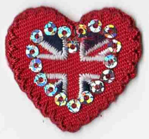 Термоаппликация HKM "Herz London klein". Арт 33248/1SB