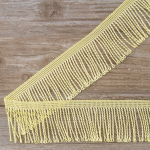 Бахрома витая, 60 мм, цвет светло-желтый. Арт PP-60 col.111
