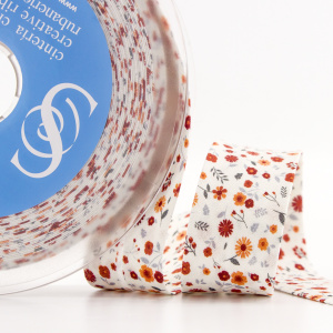 Косая бейка с рисунком SAFISA, арт.6626, 30 мм, 20 м, цвет 03. Арт 6626-30мм-03