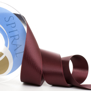 Лента атласная двусторонняя SAFISA, 3 мм, 100 м, цвет 30, бордовый. Арт 110-3мм-30              