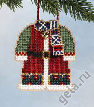 Набор для вышивания бисером "Шубка Санты". Арт MH166305               