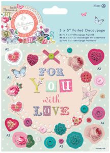 Набор бумаги с высечкой "Цветы" Bellissima. Арт PMA169111