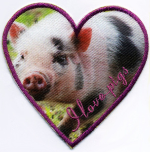 Термоаппликация HKM "Я люблю свинок". Арт 32745/1SB