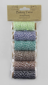 Шнуры Bakers Twine  на катушках в наборе, 2 х 2 нити, 1мм, 6 катушек. Арт BTBG2GP                 