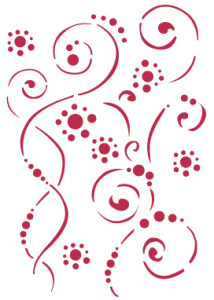 Трафарет "Завитки и спирали". Арт KSG197                  