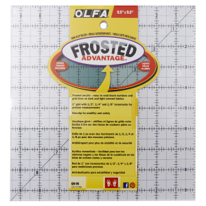 Линейка для пэчворка "Frosted", градация в дюймах, квадрат 9 х 9". Арт QR-9S