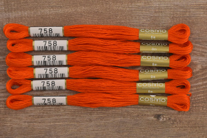 Мулине COSMO однотонный цвет  758       . Арт 25-6/758       