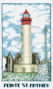 Набор для вышивания:"PHARE "POINTE ST MATHIEU" (Маяк Пуант де Сен-Матьё). Арт 1985