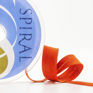 Косая бейка хлопок/полиэстер 20 мм, 25 м, цвет 46, алый яркий. Арт 6120-20мм-46            