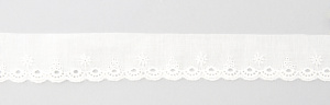 Шитье-вышивка на батисте, 20 мм, цвет белый. Арт 19751/01